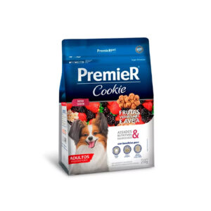 BISCOITO PREMIER COOKIE ADULTOS PEQUENO PORTE FRUTAS VERM 250G