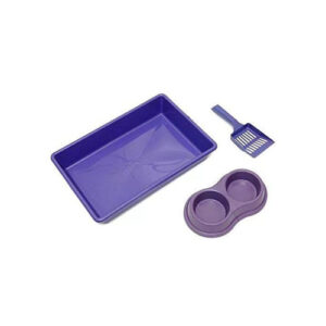 KIT BANDEJA HIGIENICA PA E COMEDOURO FOUR PLASTIC