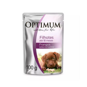 SACHE OPTMUM CAES FILHOTES FRANGO 100G