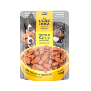 SACHE THREE DOG ORIGINAL ADULTO R MED E GRANDES 100G