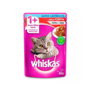 SACHE WHISKAS CARNE CASTRADOS 85G